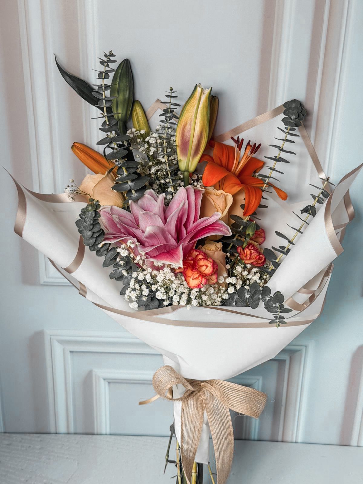 Bouquet 5 Rosas+ Lirios