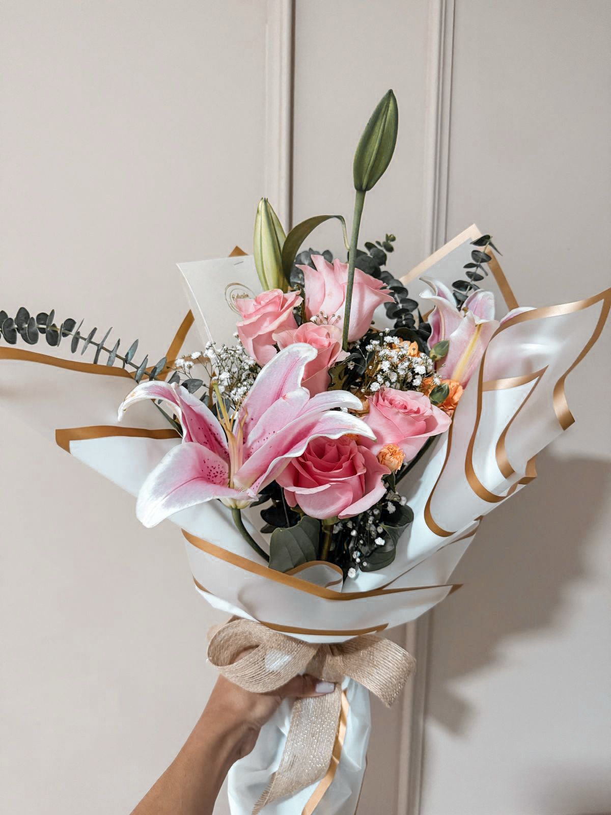 Bouquet 5 Rosas+ Lirios