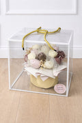 Bouquet decorativo velas rosas con aroma + empaque