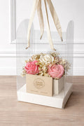 Bouquet decorativo velas rosas con aroma + empaque